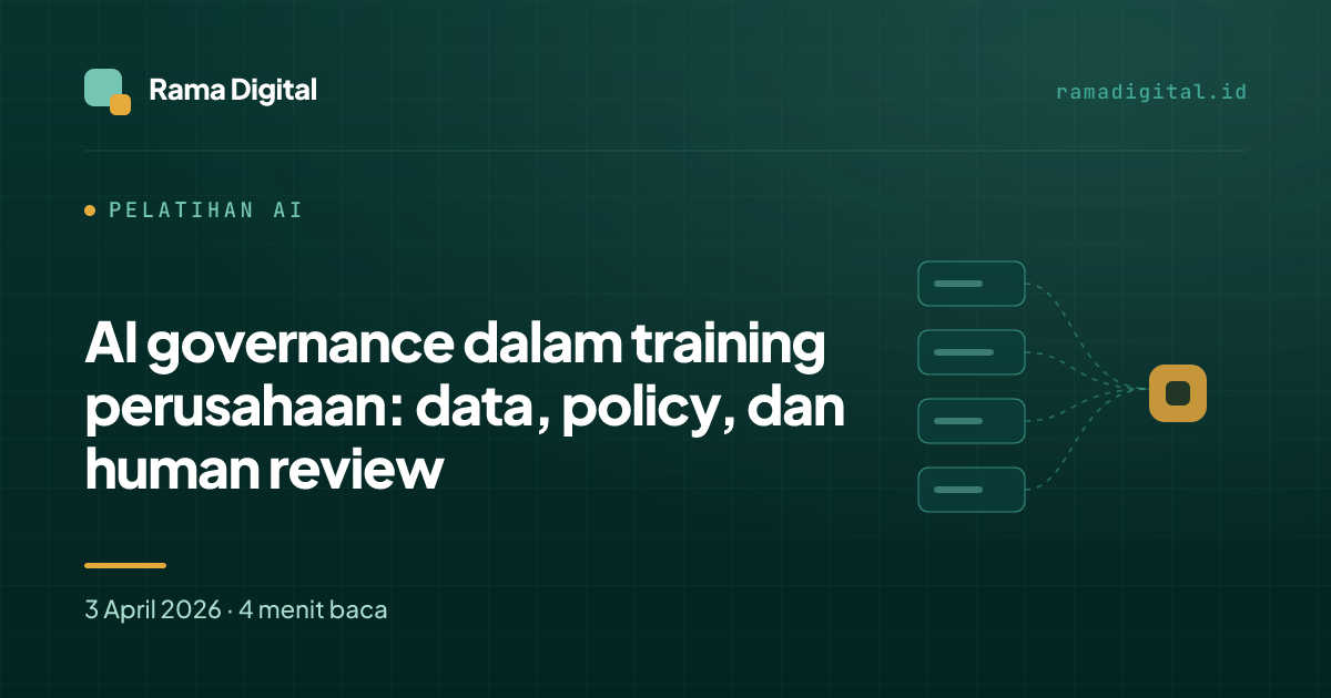 AI governance dalam training perusahaan: data, policy, dan human review