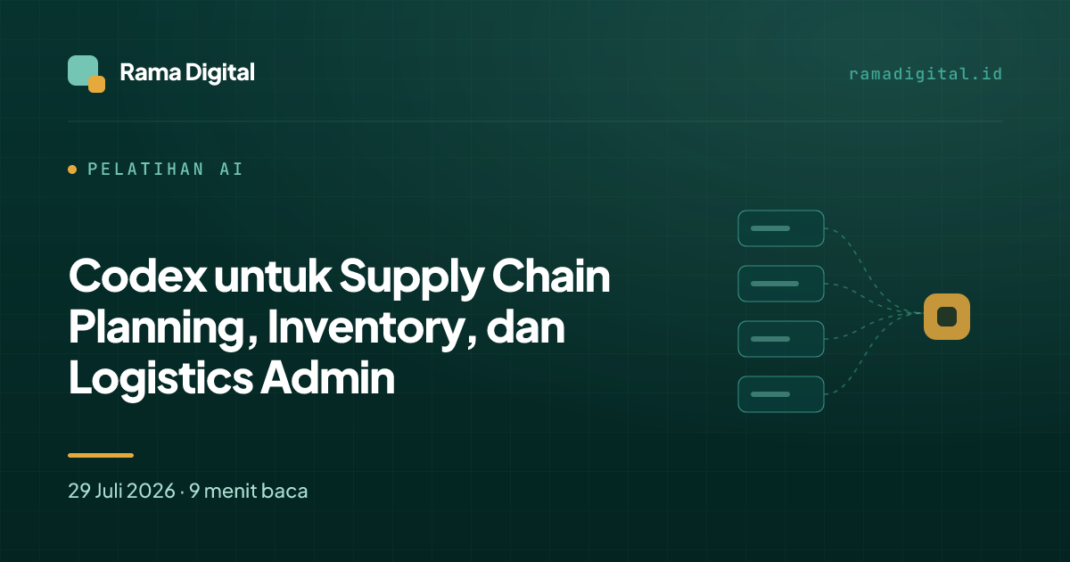 Codex untuk Supply Chain Planning, Inventory, dan Logistics Admin