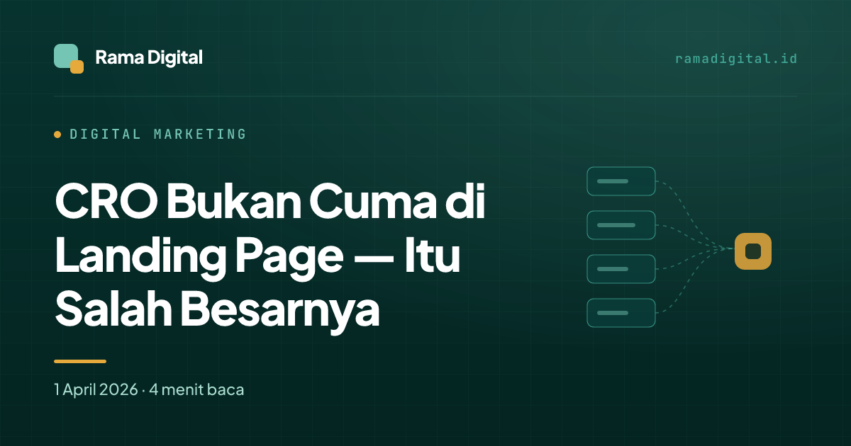 CRO Bukan Cuma di Landing Page — Itu Salah Besarnya