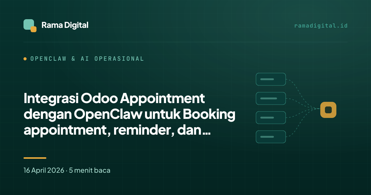 Integrasi Odoo Appointment dengan OpenClaw untuk Booking appointment, reminder, dan no-show prevention
