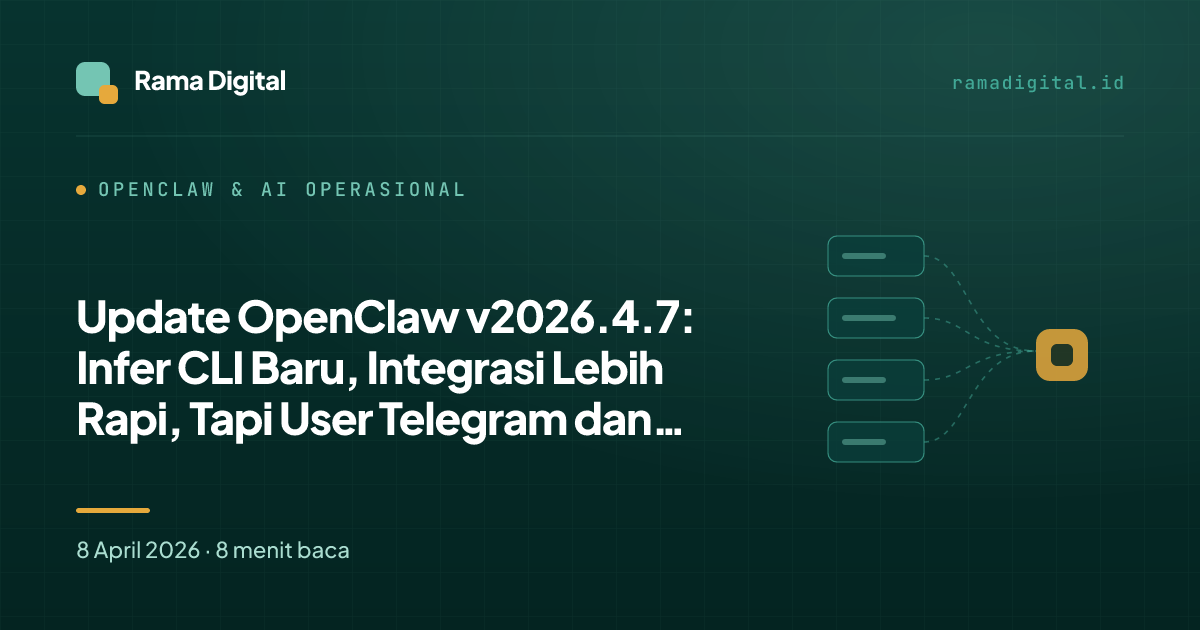 Update OpenClaw v2026.4.7: Infer CLI Baru, Integrasi Lebih Rapi, Tapi User Telegram dan Slack Harus Waspada