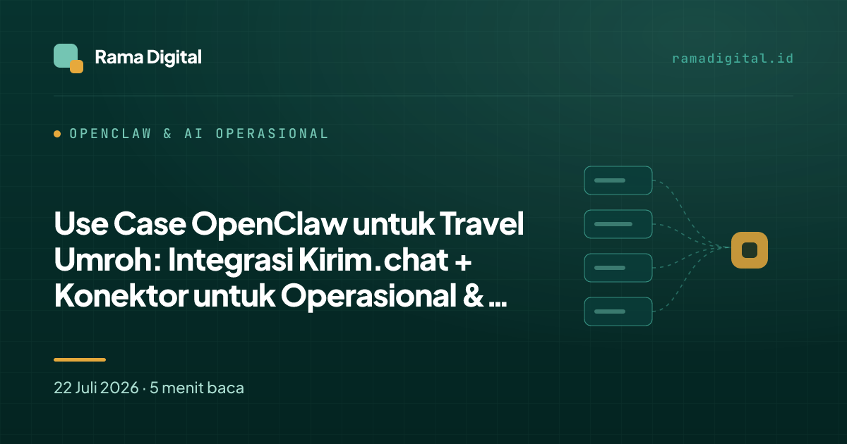 Use Case OpenClaw untuk Travel Umroh: Integrasi Kirim.chat + Konektor untuk Operasional & Laporan Otomatis