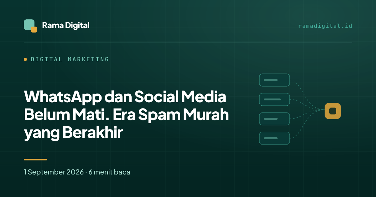 WhatsApp dan Social Media Belum Mati. Era Spam Murah yang Berakhir
