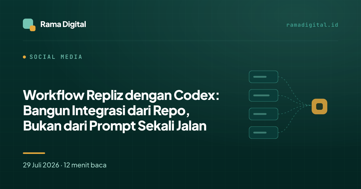 Workflow Repliz dengan Codex: Bangun Integrasi dari Repo, Bukan dari Prompt Sekali Jalan